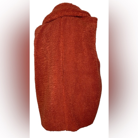 NWT Maurice’s Open Rust Sherpa Fleece Teddy Vest Cozy Size XXL - Picture 4 of 13